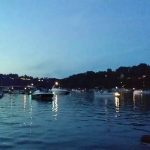 Fireworks on the lake July 4 2014 twilight dusk marina lights