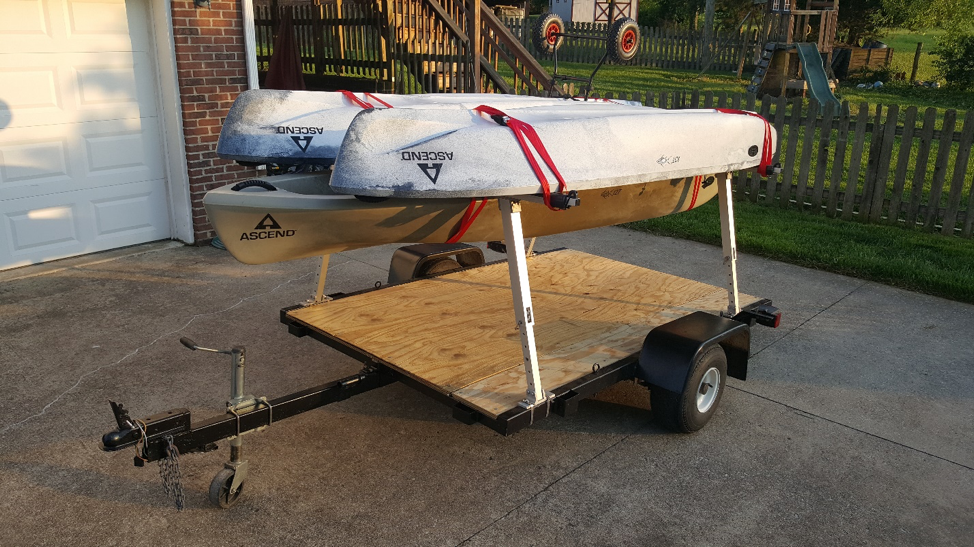 Ascend Fishing Kayak homemade trailer